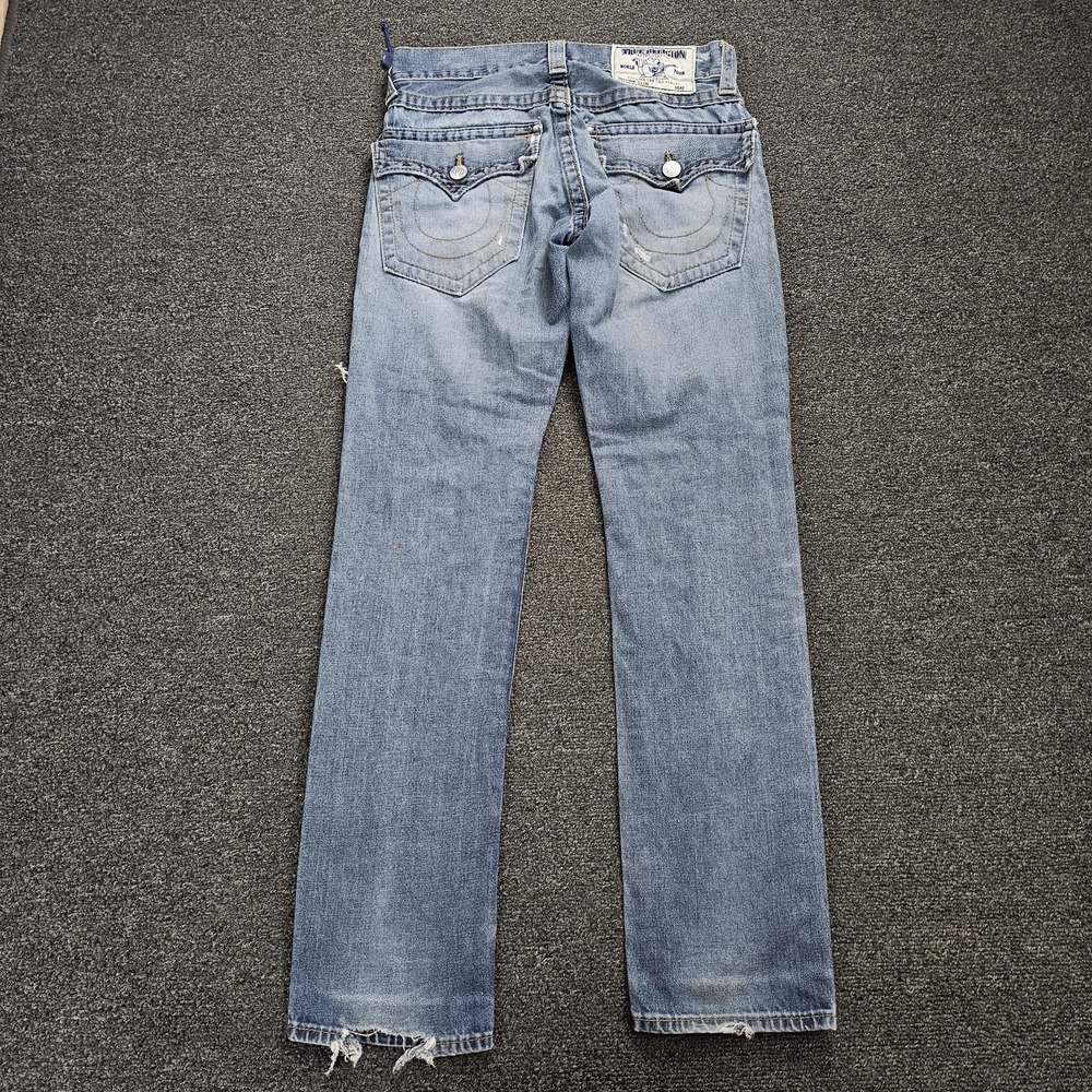 True Religion Jeans Women's 28 Slim Straight Rhinestone Embellished Back Pockets - Picture 5 of 13